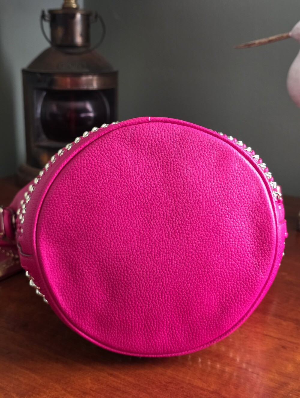 Coach 35373 Whiplash Mini Duffle Pink Ruby Leather Bucket Bag - Picture 10 of 16